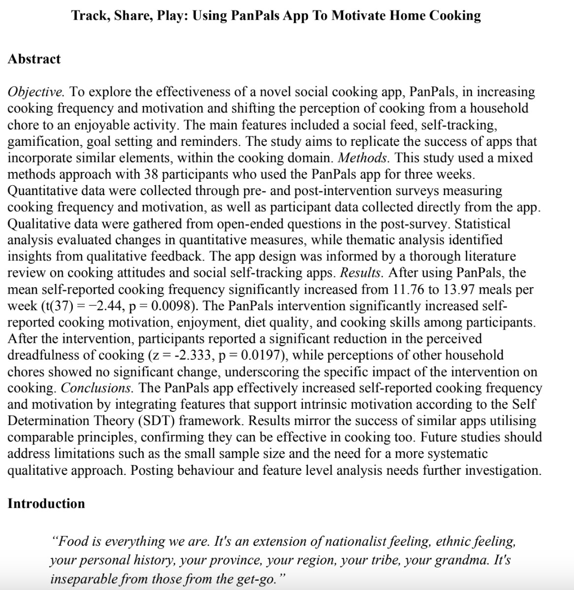 Dissertation abstract