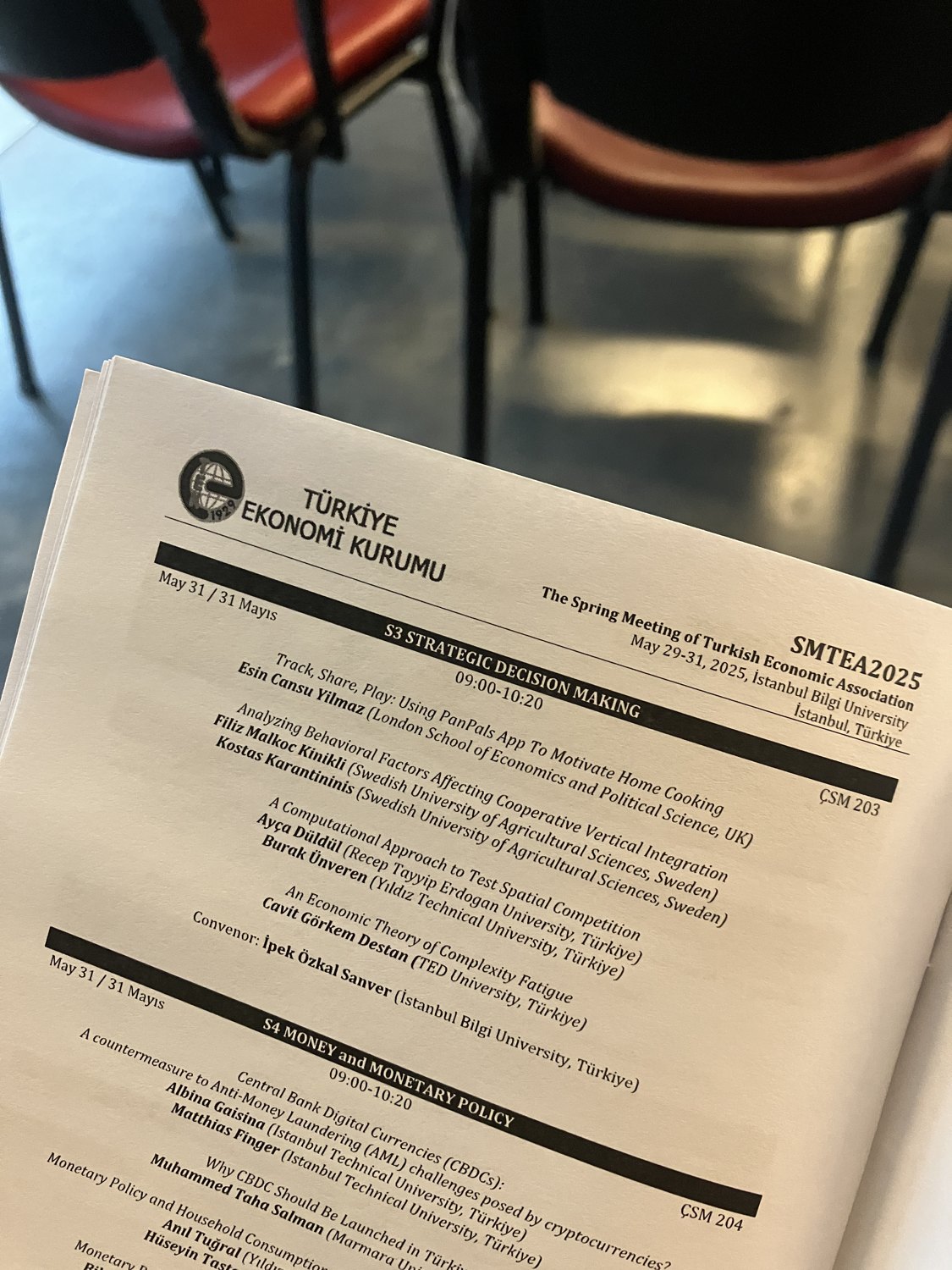 SMTEA 2025 programme listing the talk